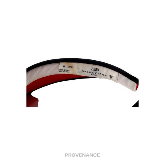 ? Balenciaga B Logo Visor - Red/Black